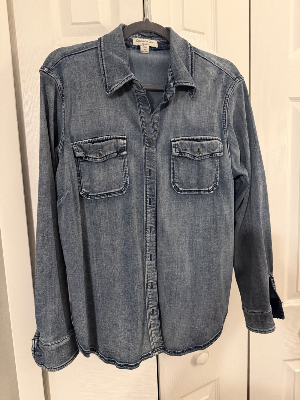 Coldwater Creek Denim Shirt Jacket - Medium Blue